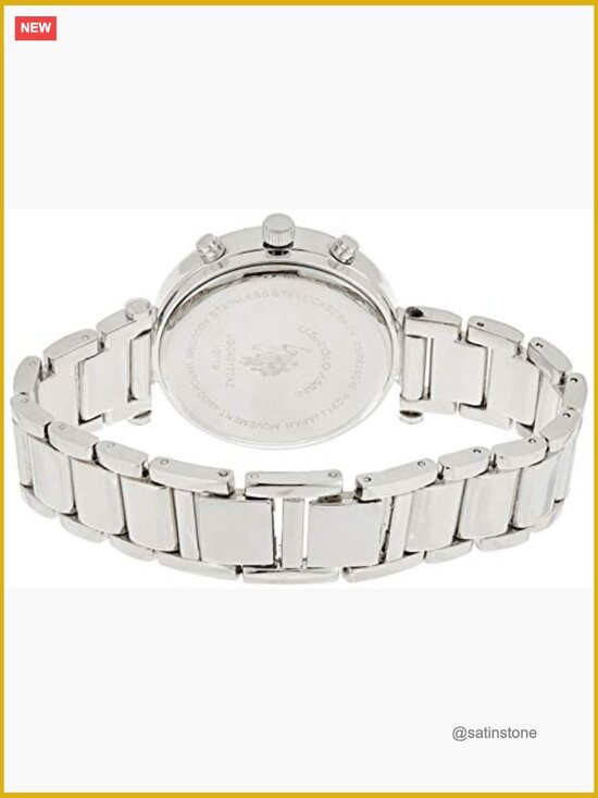 Quartz Silver-Toned Dress Watch - 39mm Case, Crystal Bezel, Japanese Movement main image 4